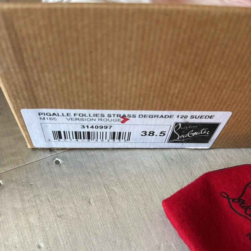 Christian Louboutinin pigalle follies STRASS crystal degrade ombré stiletto 38.5